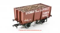 37-402 Bachmann 16 Ton Steel Slope-Sided Mineral Wagon 'Stewart & Lloyds' Red - Includes Wagon Load - Era 3